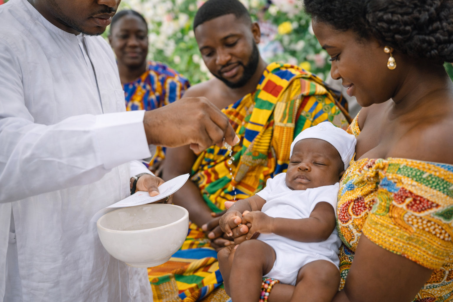 Ghanaian naming ceremony celebration